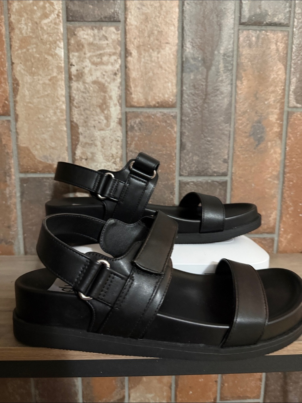 DV by Dolce Vita Kids Black Double-Strap Platform Sandals